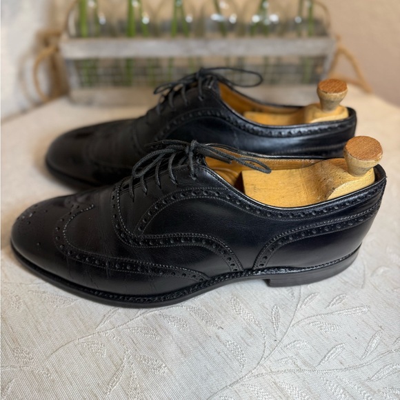 Alan McAfee London Vintage Black Leather Wingtip Brogue Oxford Shoes‎ US 9 1/2 main image 8